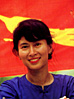 Daw Aung San Suu Kyi, the youngest child of Bogyoke Aung San, winner of the 1991 Noble Peace Prize.