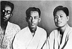 Bo Letya, Bo Setkya and Bo Teza (Bogyoke Aung San) in Japan. (1941)