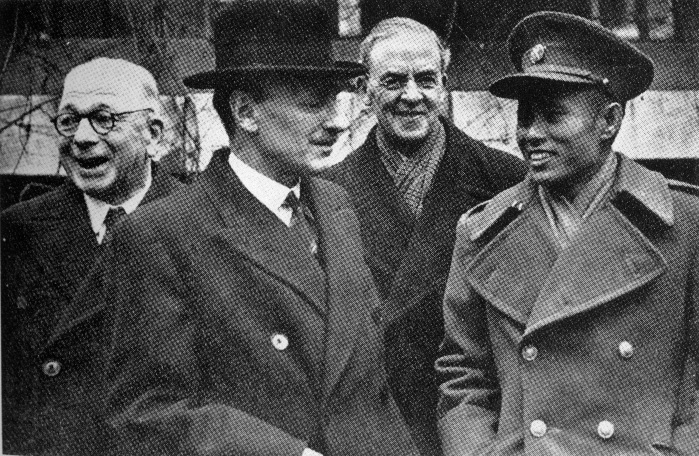 Bogyoke Aung San with Clement Attlee, 10 Downing Street, January 1947.